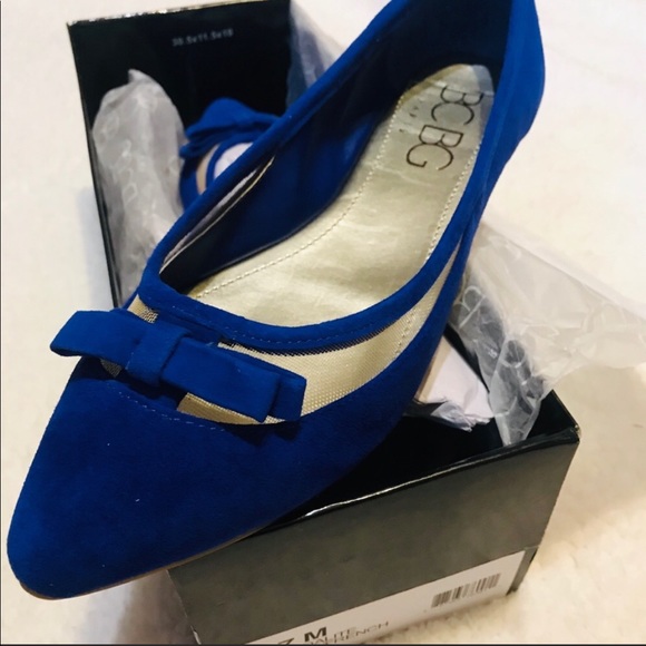 NIB New BCBGeneration suede flats blue - Picture 3 of 7